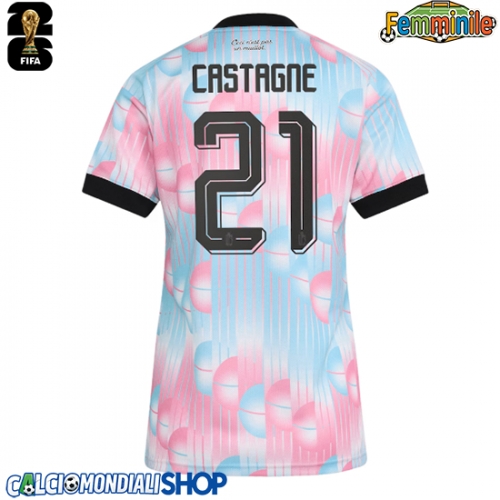 Maglie da calcio Belgio Timothy Castagne #21 Seconda Maglia Femminile Mondiali 2026  Manica Corta